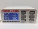 6 in 1 USB Charging Station with Rapid Auto Detect