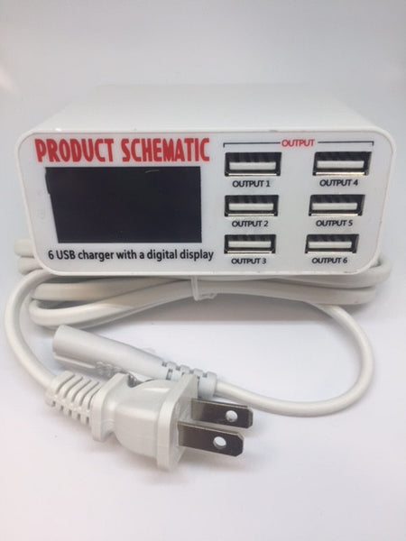 6 USB Fast Smart Charger with Auto Detect (3.5A Max Output) by KO Fuse
